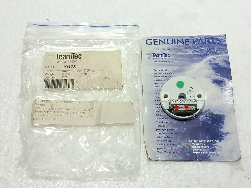 NEW TEAMTEC 10178 TEMPERATURE TRANSMITTER 0-800°C