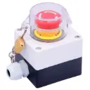 Taiss LA38A-02ZS/BOX-ZS 22mm Emergency Stop Push Button Switch Box with key lock