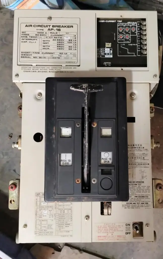 Terasaki Electric AP-16 Air Circuit Breaker 1600A 50-60Hz