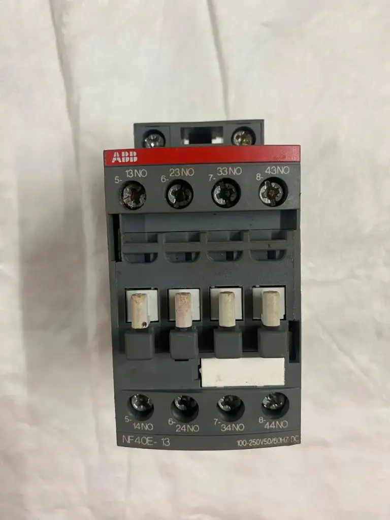 ABB NF40E Contactor 16A, 3 Pole, 24V DC Coil AUXILIARY CONTACTOR